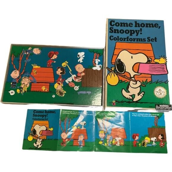 Come Home Snoopy Colorforms Set 1972 Reproduction Peanuts Charles Schultz - Picture 2 of 11